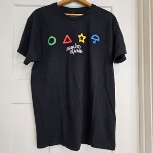 Squid Games Netflix Television Show Men's L Shirt Black Short-sleeve T-shirt